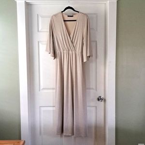 Long Mikarose Champagne Dress Size L